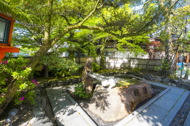 安井金比羅宮の手水舎の画像