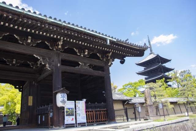 東寺の南大門の画像