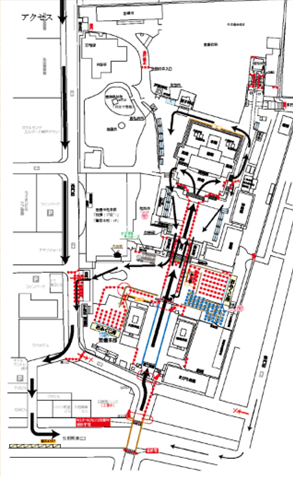 生田神社初詣の参拝順路のマップ